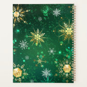 Les flocons dorés de Noël sur l'Arrière - plan ver (Dos)