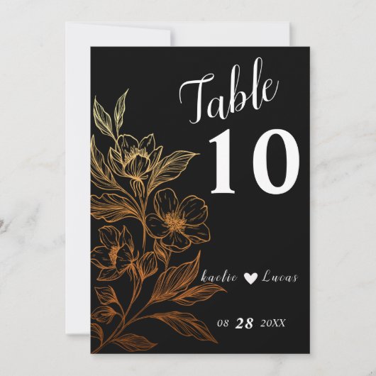 "Les Flores D'Or De L'Amour" | Numéro de table Mar (Devant)