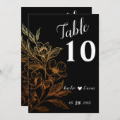 "Les Flores D'Or De L'Amour" | Numéro de table Mar (Devant / Derrière)