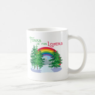 Les fourchettes est pour la tasse d'amants