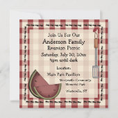 Les fourmis et la pastèque Invitation de pique-niq (Devant)