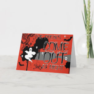 Les fous sortent la nuit - Carte Halloween