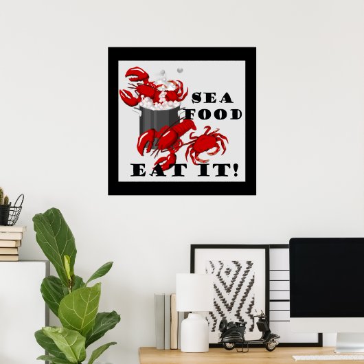 Les Fruits De Mer Le Mangent ! Affiche (Bureau à domicile)