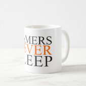 Les Gamers ne dorment jamais. Tasse (Devant droit)