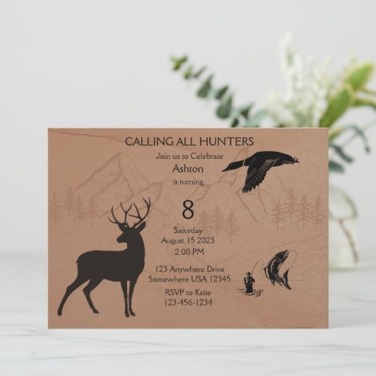 Les garçons Chasse Invitation (Debout devant)