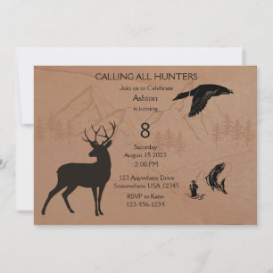 Les garçons Chasse Invitation