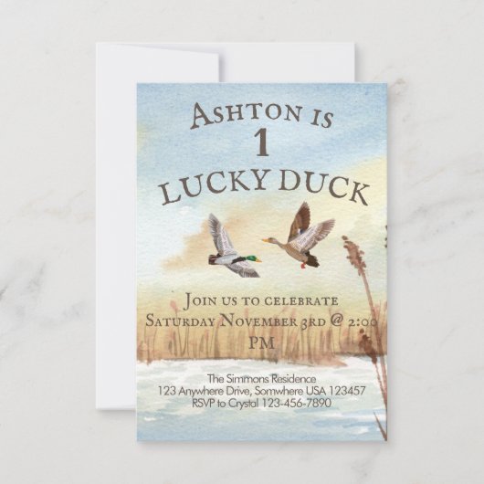 Les garçons Chasse Invitation (Devant)