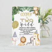 Les Garçons Cheetah Safari Invitation d'anniversai (Debout devant)