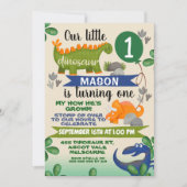 Les Garçons colorés Invitation d'anniversaire de L (Devant)