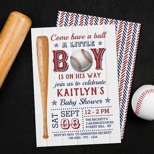Les garçons de baseball Baby Shower Invitations