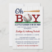 Les garçons de baseball Baby Shower Invitations (Devant)