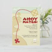Les Garçons Pirate Map & Pirate Ship Invitations (Debout devant)