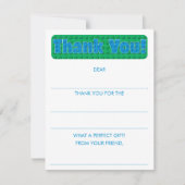 Les garçons remplissent la carte de remerciement B (Devant)