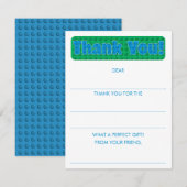 Les garçons remplissent la carte de remerciement B (Devant / Derrière)