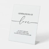 Les générations d'amour | Panneau de table Mariage (Recto)
