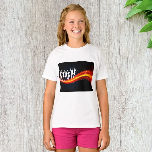 Les gens Dansant Silhouettes Filles T-shirt