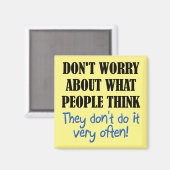 Les gens ne pensent pas drôle Aimant frigo (Recto/Verso)