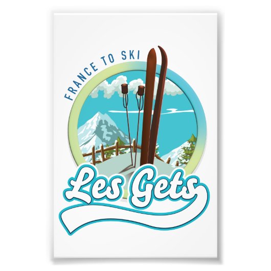 Les Gets france ski logo Foto Afdruk (Voorkant)