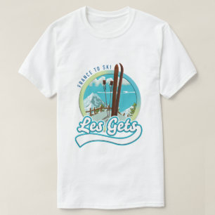 Les Gets france ski logo T-shirt