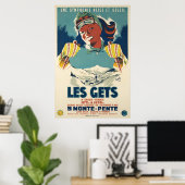 Les Gets, Savoie, France, Affiche de ski (Bureau à domicile)