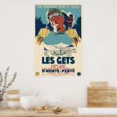 Les Gets, Savoie, Frankrijk, Ski Poster (Keuken)