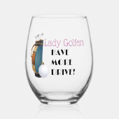 Les Golfeurs Lady Ont Plus De Conduite Verre Steml (Recto)