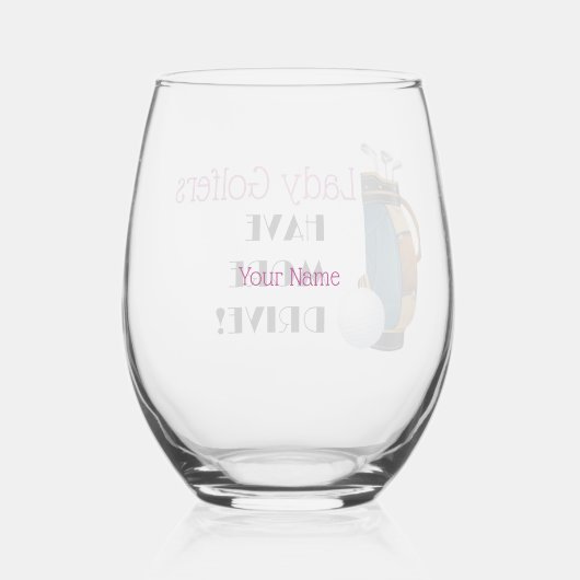 Les Golfeurs Lady Ont Plus De Conduite Verre Steml (Verso)