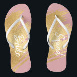 Les Gourmandises des sandales L'élégance du design<br><div class="desc">La Fête De La Mariée Mariage Délivre Des Flip-Flops. Le design "Elegant Gold and Black". Envoyez un texto ou non, c'est à vous de décider ! Merveilleux à acheter pour vous-même et/ou de grands cadeaux de mariée ou d'autres occasions de célébration! Bon appétit !!! Personnaliser en changeant le texte. Choisissez...</div>