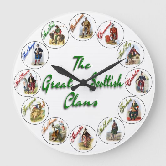 Les grands clans écossais style horloge deux (Recto)