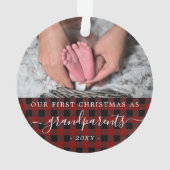 Les grands-parents, première photo de Noël (dos)