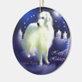Les Grands Pyrénées Cadeaux de Noël Ornement (Gauche)