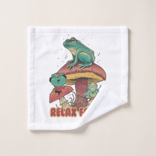 les grenouilles se détendre (Gant de toilette)