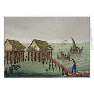 Les habitations de la tribu de Papu, Rawak,