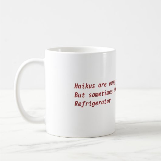 Les Haikus sont tasse facile (Gauche)