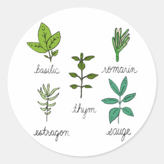 Les herbes ronde sticker