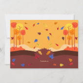 Les hiboux en automne Invitation (Dos)