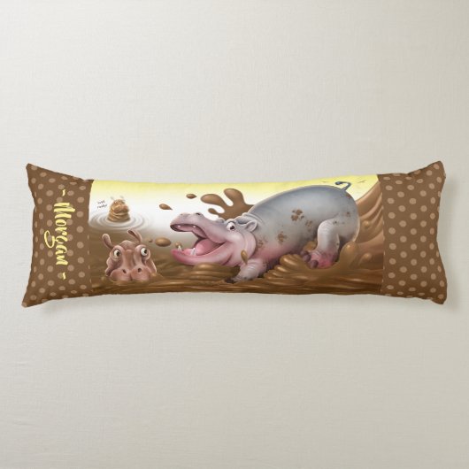 Les hippopotames géants de coussin de corps en (Devant)