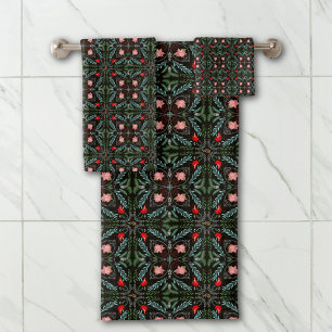 Les hivers Les flocons de neige, Poinsettias, Card