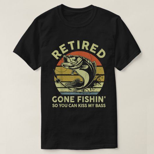 Les Hommes Retraités Gone Pêcheur T-shirt Retraite (Design devant)