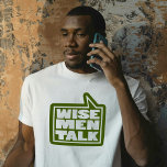 "Les hommes sages parlent" mens cite t-shirt vert<br><div class="desc">Parfois, la chose la plus difficile dans les sentiments est de les partager avec les autres. Certains hommes trouvent cela particulièrement difficile. Partagez vos sentiments vous aide à vous rapprocher des personnes qui vous tiennent à coeur et qui s'intéresse à vous en plus il soulage votre stress et votre tension....</div>