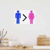 Les hommes sont meilleurs que les femmes Poster (Cuisine)