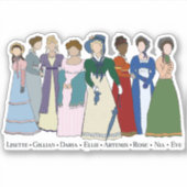 Les Huntresses, autocollant vinyle taillé sur mesu (Devant)