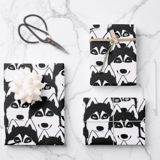Les Huskies enveloppent les feuilles de papier (Recto)