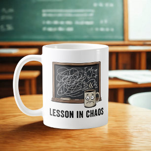 Les in chaos Schoolleven sarcasme Koffiemok