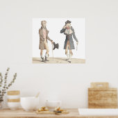 Les Incroyables - Old French Engraving by Vernet Poster (Keuken)