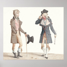 Les Incroyables - Reproduction of Vernet Engraving Poster