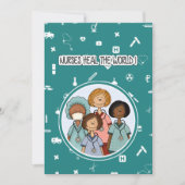 Les infirmières guérissent le monde. Carte d'appré (Devant)