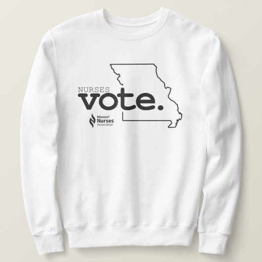 Les infirmières votent Sweatshirt de couleur clair (Design devant)