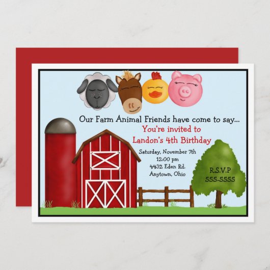 Les invitations à la ferme (Devant / Derrière)