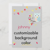 Les invitations à la fête d'anniversaire (Dos)